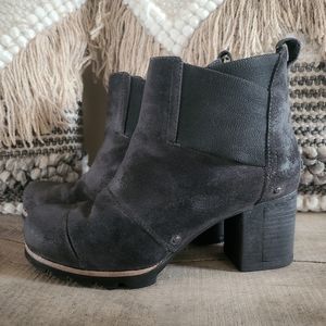 Sorel Addington Leather Suede Heeled Booties